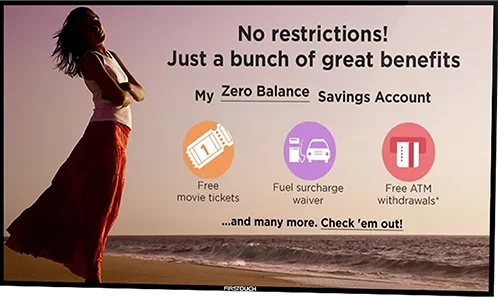 75 inches commercial display